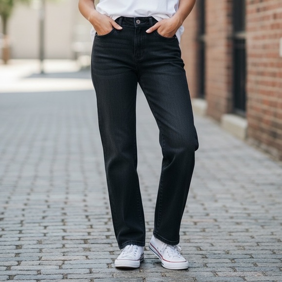 Royalty For Me Denim - Royalty For Me. Black Straight-Leg Jeans. Size 27 (4)